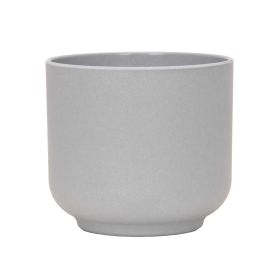 Plastic Flowerpot Multi-color Frosted Table Small Flower Pot (Option: Light Gray-Diameter 12.5x height 11.5CM)